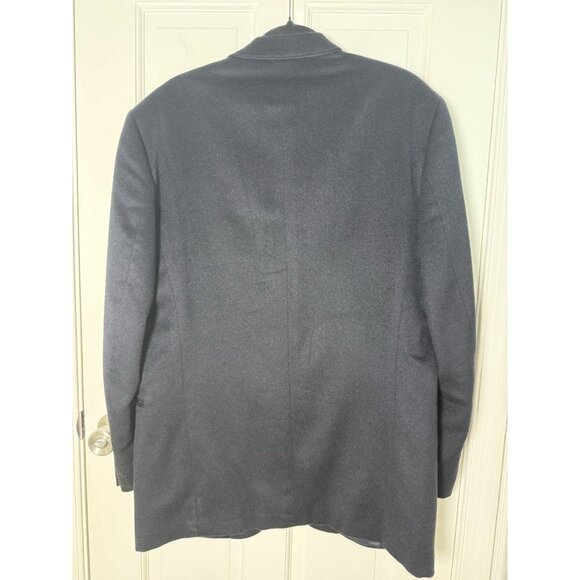 Todays Man Mens Cashmere Blazer 40L Solid Black Sport Coat Made in Italy - Picture 7 of 14